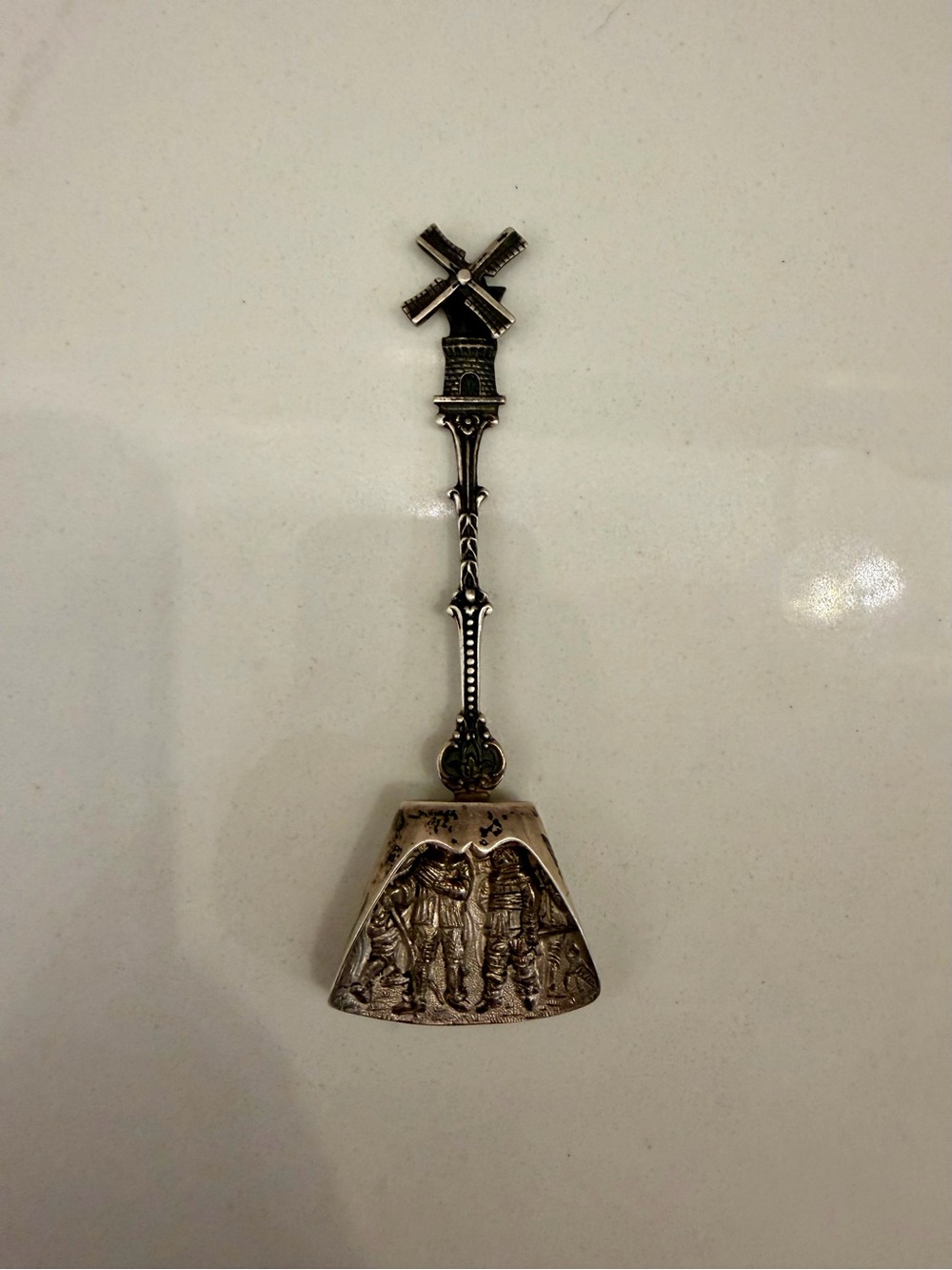 Vintage H. Hooijkaas Dutch Mechanical Windmill Sugar Spoon - Works!